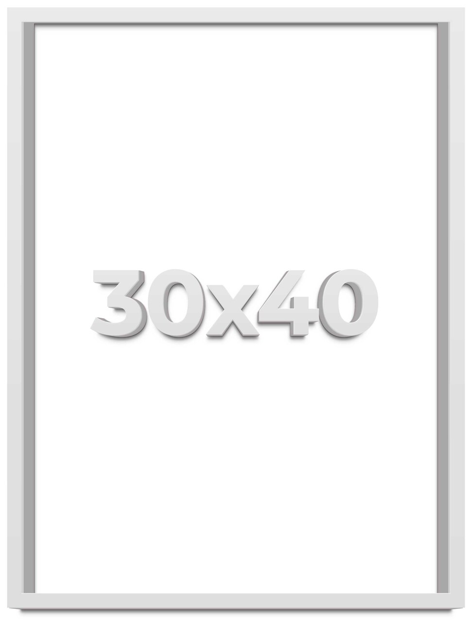 Minimalist Shadow Box White Picture Frame - UV Acrylic, Backing, Hanging Hardware